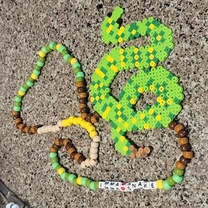 Kandi perler rave necklace